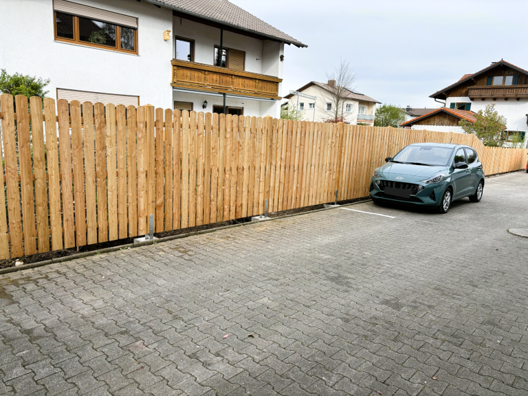 Lärchenbretter oben rund