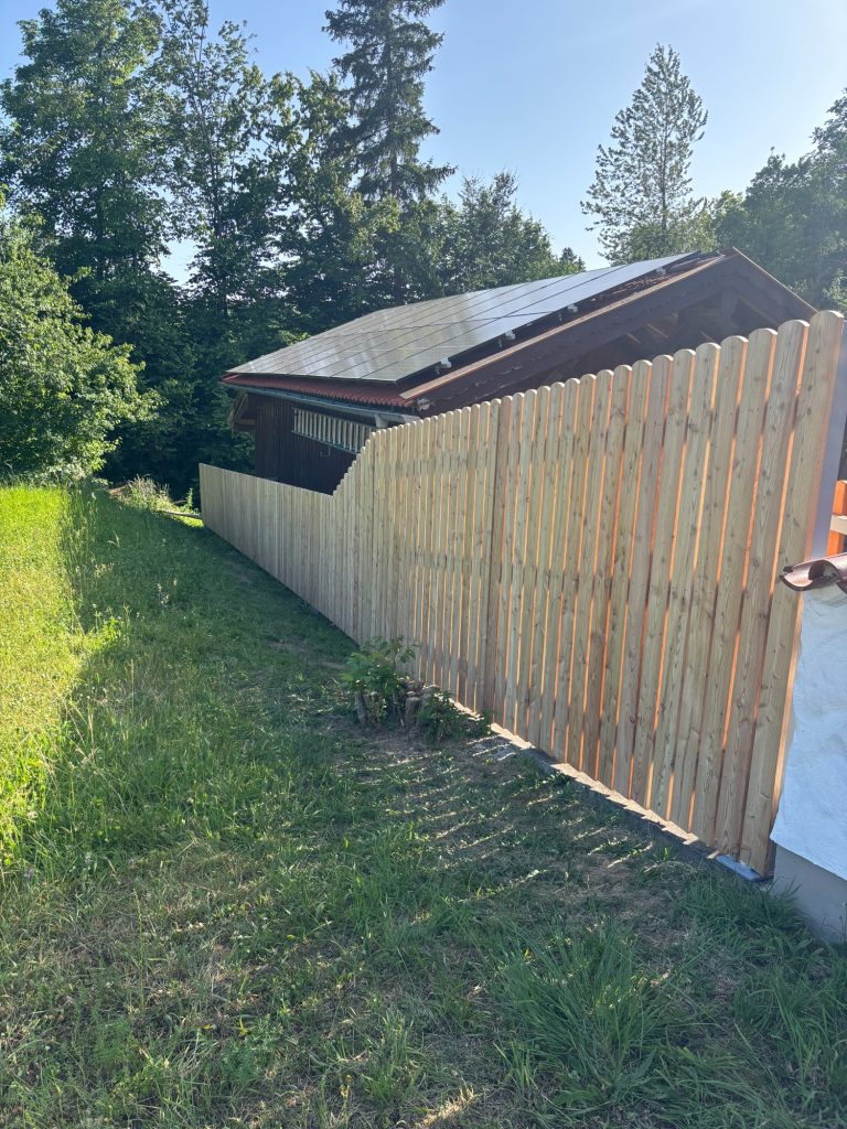 Lärchenbretter oben Rund